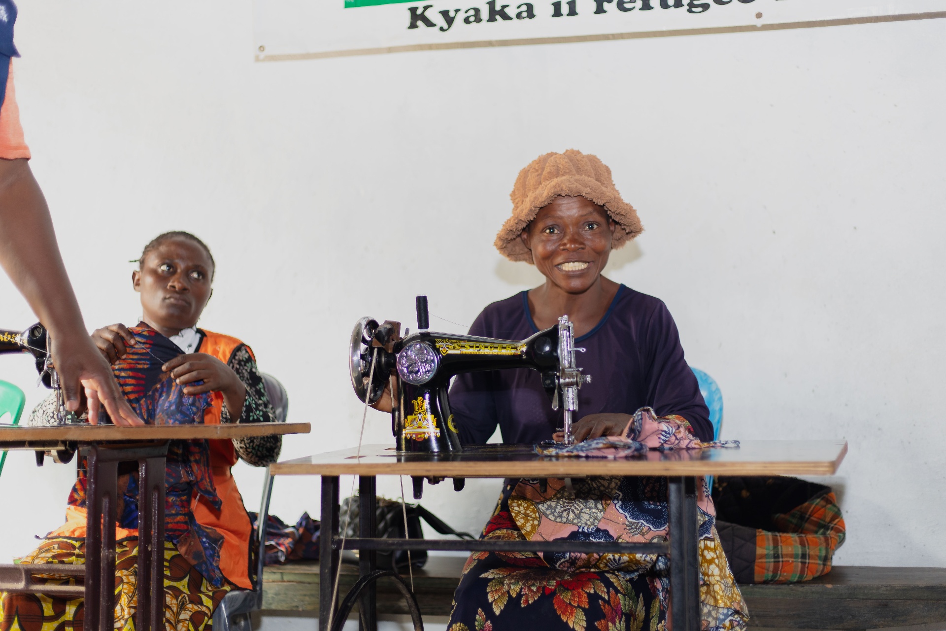 Community members participating in skills training program