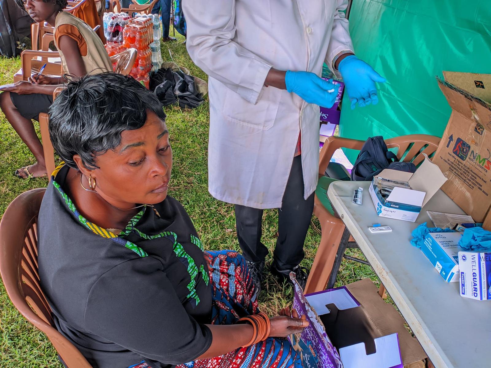 Healthcare consultation with medical supplies distribution